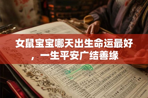女鼠宝宝哪天出生命运最好，一生平安广结善缘