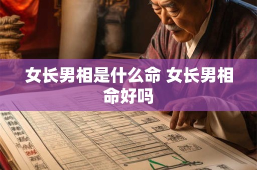 女长男相是什么命 女长男相命好吗