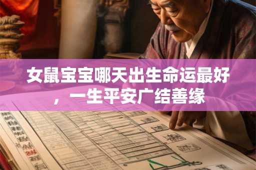 女鼠宝宝哪天出生命运最好，一生平安广结善缘