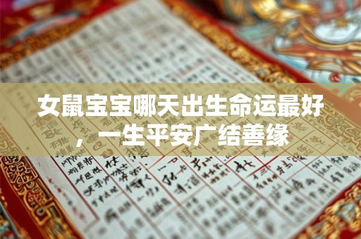 女鼠宝宝哪天出生命运最好，一生平安广结善缘
