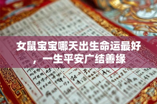 女鼠宝宝哪天出生命运最好，一生平安广结善缘