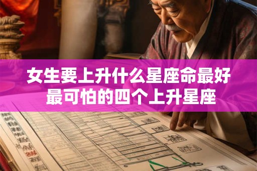 女生要上升什么星座命最好 最可怕的四个上升星座