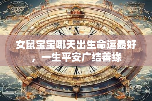 女鼠宝宝哪天出生命运最好，一生平安广结善缘