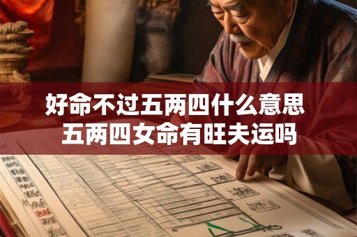 好命不过五两四什么意思 五两四女命有旺夫运吗
