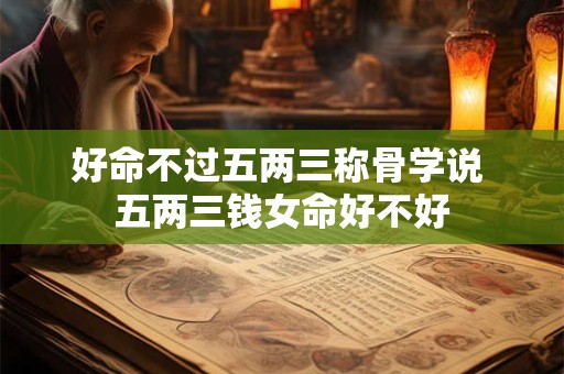 好命不过五两三称骨学说 五两三钱女命好不好