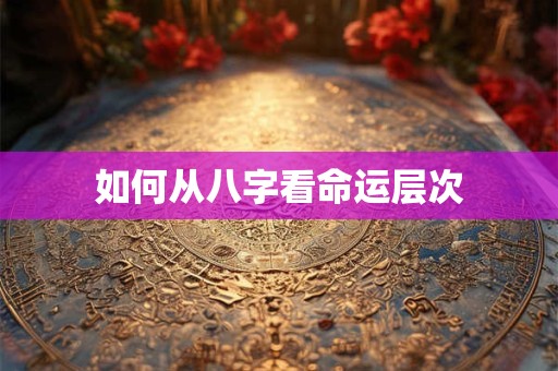 如何从八字看命运层次