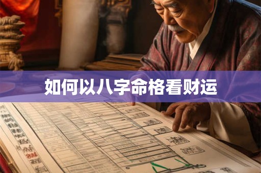如何以八字命格看财运