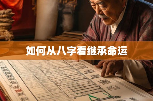 如何从八字看继承命运
