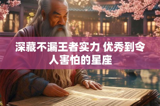 深藏不漏王者实力 优秀到令人害怕的星座