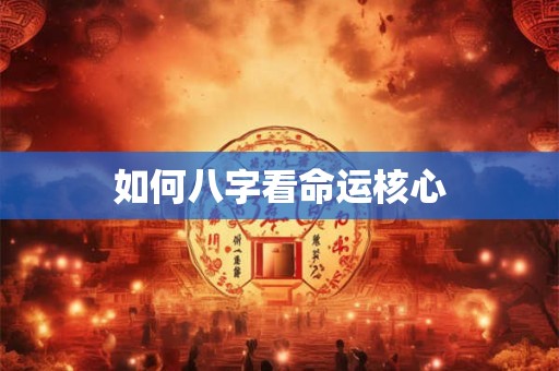 如何八字看命运核心