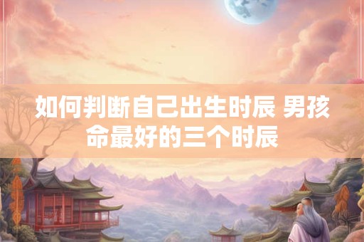 如何判断自己出生时辰 男孩命最好的三个时辰