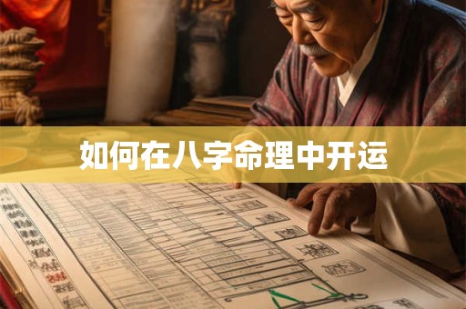 如何在八字命理中开运