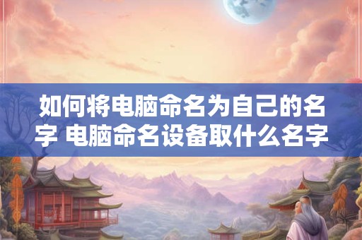 如何将电脑命名为自己的名字 电脑命名设备取什么名字