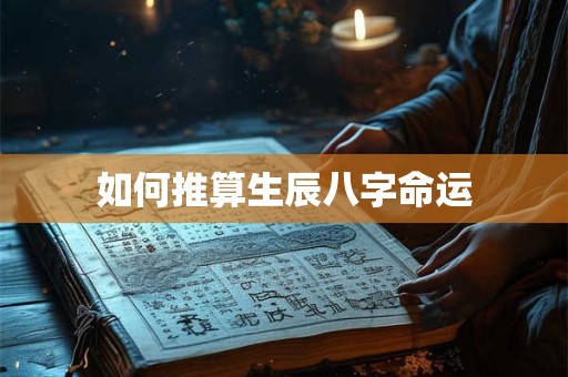 如何推算生辰八字命运