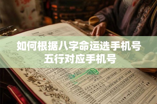 如何根据八字命运选手机号 五行对应手机号