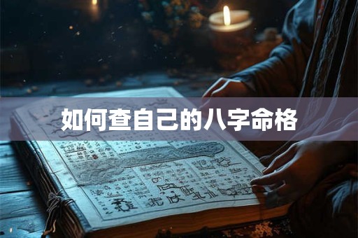 如何查自己的八字命格