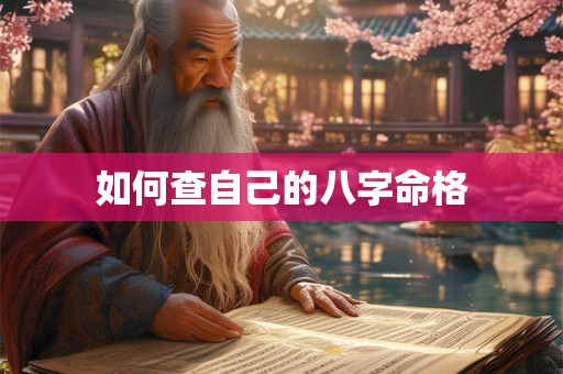 如何查自己的八字命格