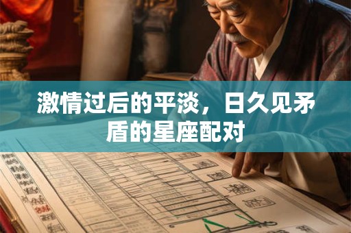 激情过后的平淡，日久见矛盾的星座配对
