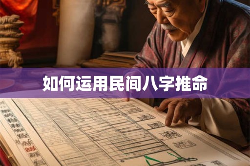 如何运用民间八字推命