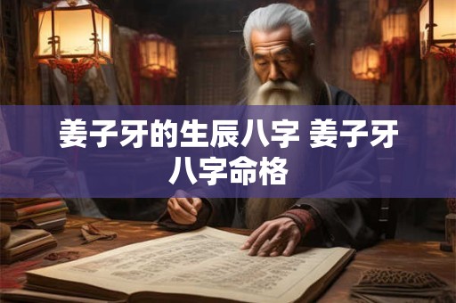 姜子牙的生辰八字 姜子牙八字命格