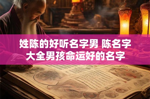 姓陈的好听名字男 陈名字大全男孩命运好的名字