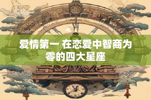 爱情第一 在恋爱中智商为零的四大星座