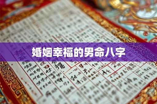 婚姻幸福的男命八字