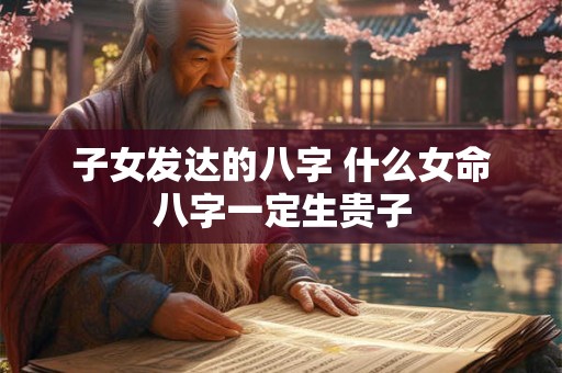 子女发达的八字 什么女命八字一定生贵子