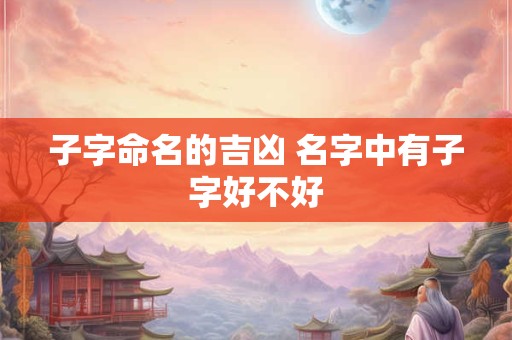 子字命名的吉凶 名字中有子字好不好