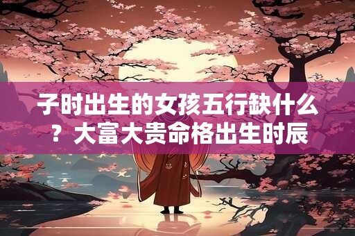 子时出生的女孩五行缺什么？大富大贵命格出生时辰