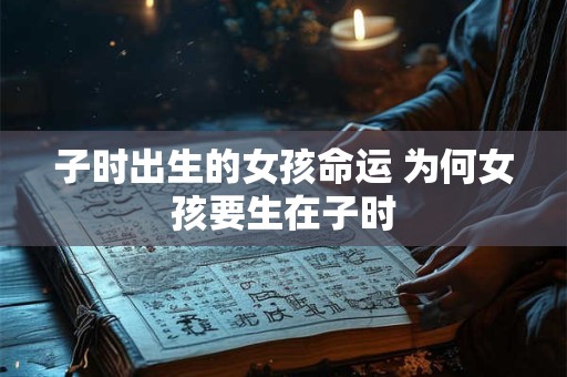 子时出生的女孩命运 为何女孩要生在子时