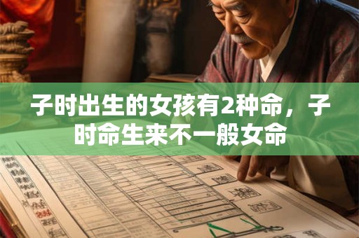 子时出生的女孩有2种命，子时命生来不一般女命