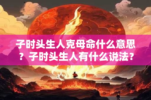 子时头生人克母命什么意思？子时头生人有什么说法？