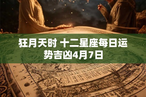 狂月天时 十二星座每日运势吉凶4月7日 狂月天时 十二星座每日运势吉凶4月7日