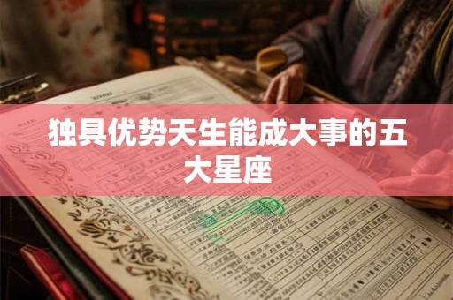独具优势天生能成大事的五大星座