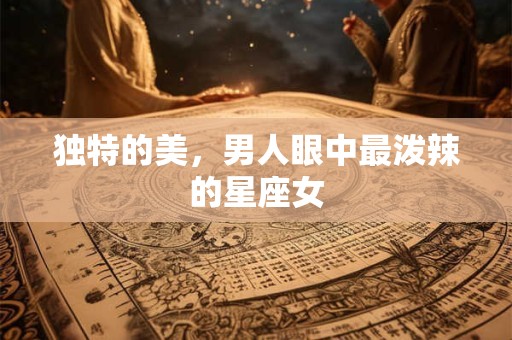 独特的美，男人眼中最泼辣的星座女