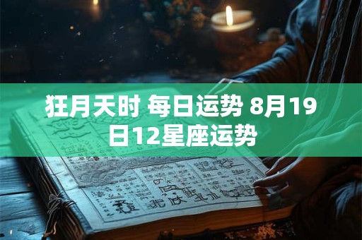 狂月天时 每日运势 8月19日12星座运势