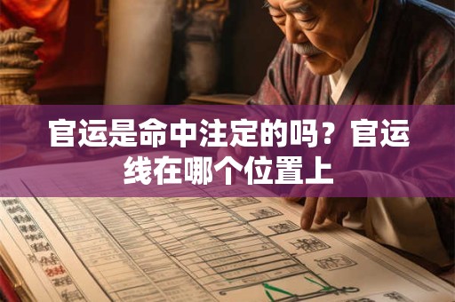 官运是命中注定的吗？官运线在哪个位置上