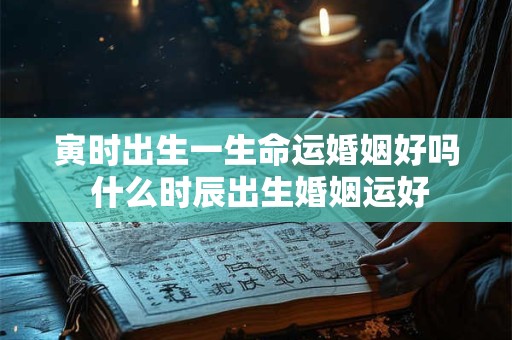 寅时出生一生命运婚姻好吗 什么时辰出生婚姻运好