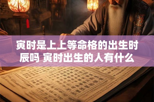 寅时是上上等命格的出生时辰吗 寅时出生的人有什么特点