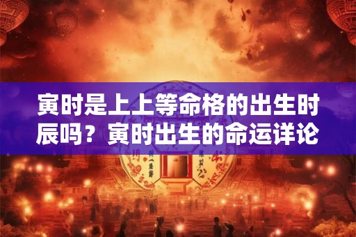 寅时是上上等命格的出生时辰吗？寅时出生的命运详论