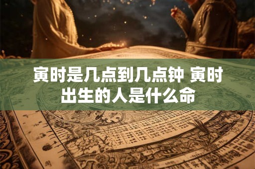 寅时是几点到几点钟 寅时出生的人是什么命