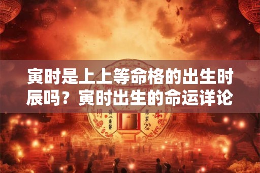 寅时是上上等命格的出生时辰吗？寅时出生的命运详论