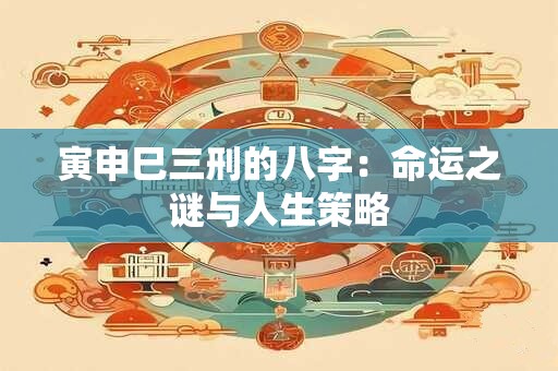 寅申巳三刑的八字：命运之谜与人生策略