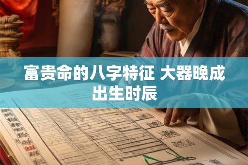 富贵命的八字特征 大器晚成出生时辰