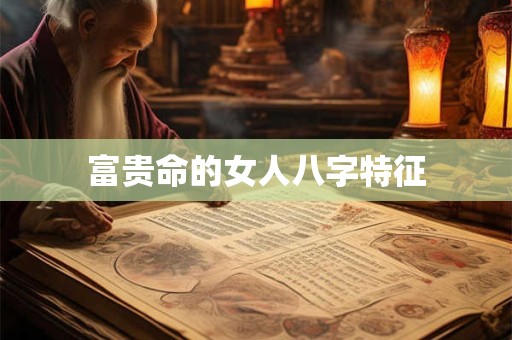 富贵命的女人八字特征