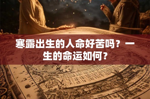 寒露出生的人命好苦吗？一生的命运如何？