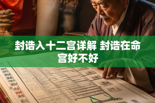 封诰入十二宫详解 封诰在命宫好不好