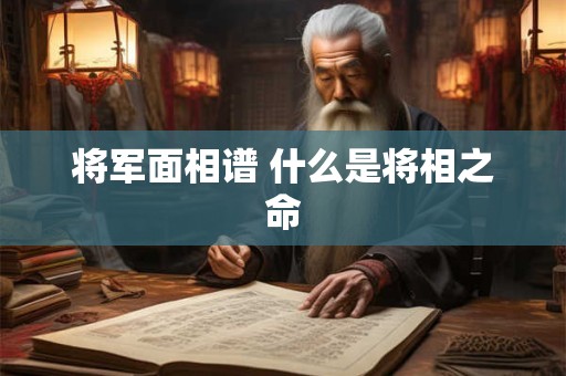 将军面相谱 什么是将相之命