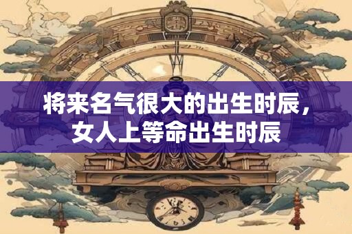 将来名气很大的出生时辰，女人上等命出生时辰